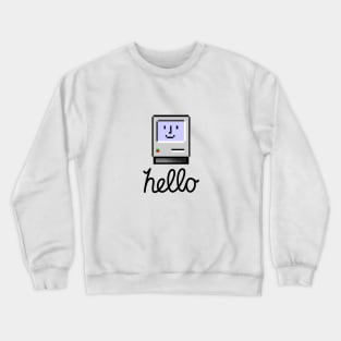 Hello, Retro Mac icon 1984 Crewneck Sweatshirt